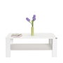 Hanah Home Shp-695-Dd-1 Mesa de Centro Blanca Diamante 110x65x42 cm Tablero Melamina 16mm Elegante Moderna Funcional